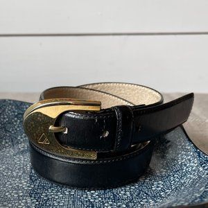 Liz Claiborne Black Genuine Bonded Leather Belt Size Large